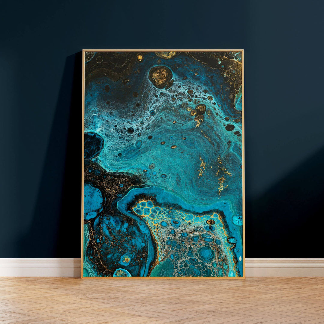 Ocean Marble Print Wall Art Moncasso