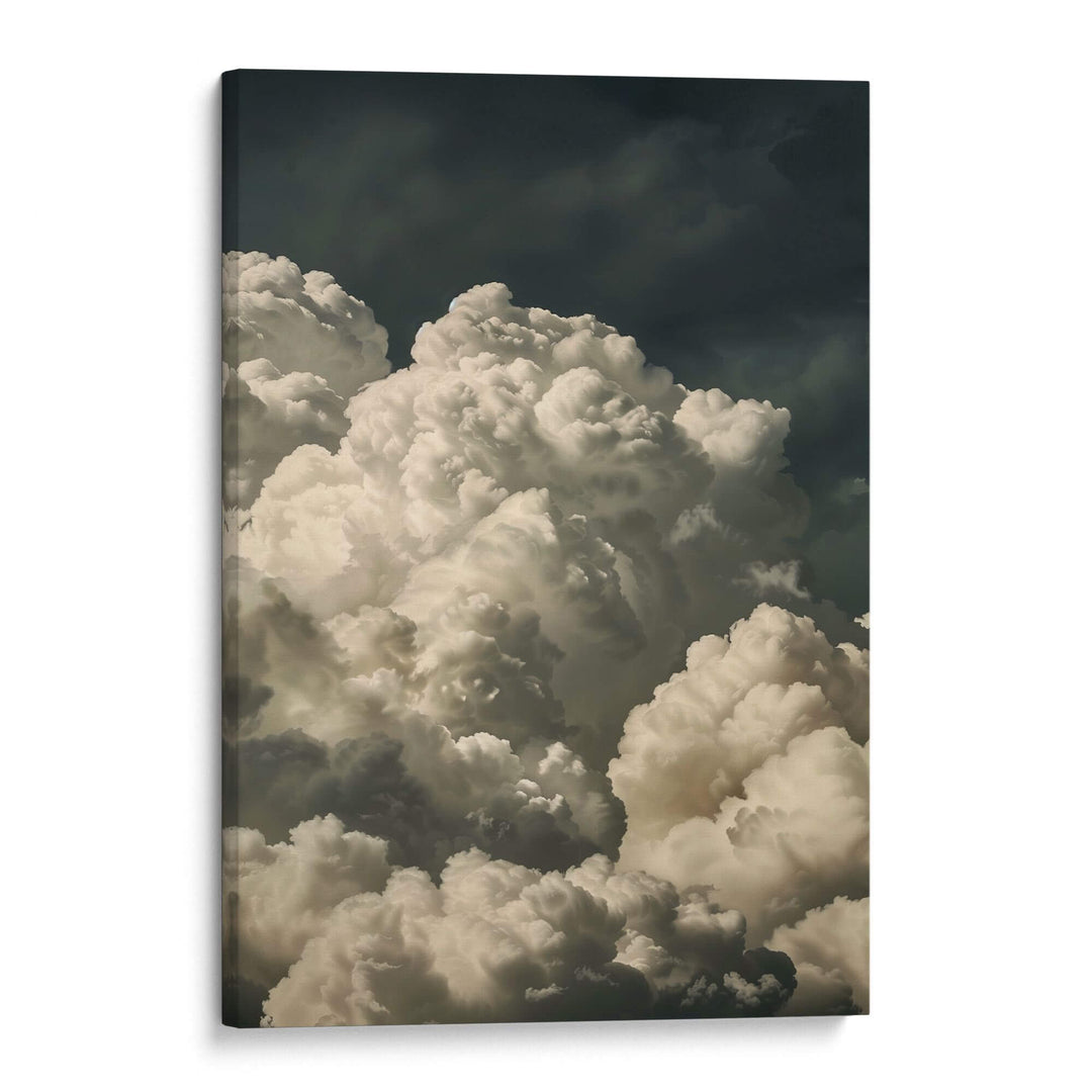 Vintage Billowing Clouds Print Wall Art Moncasso