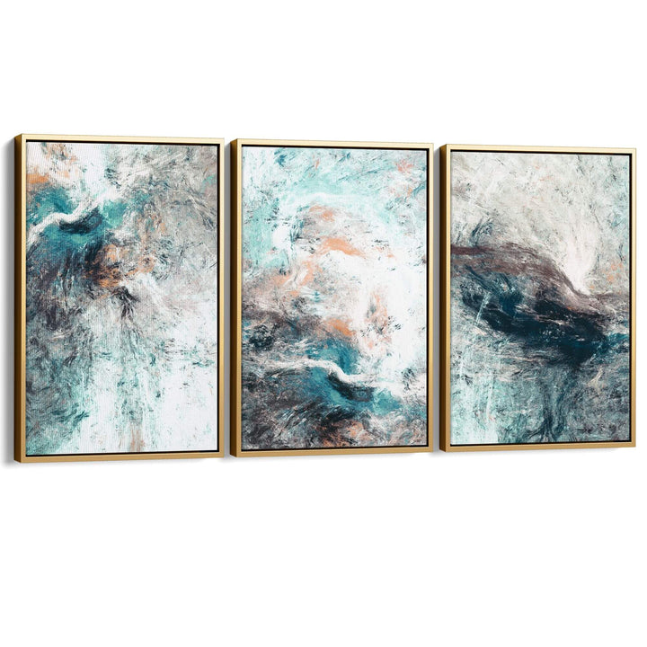 Ocean Storm Set of 3 Prints Wall Art Moncasso