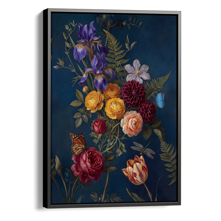 Indigo Botanical Print Wall Art Bilge Paksoylu
