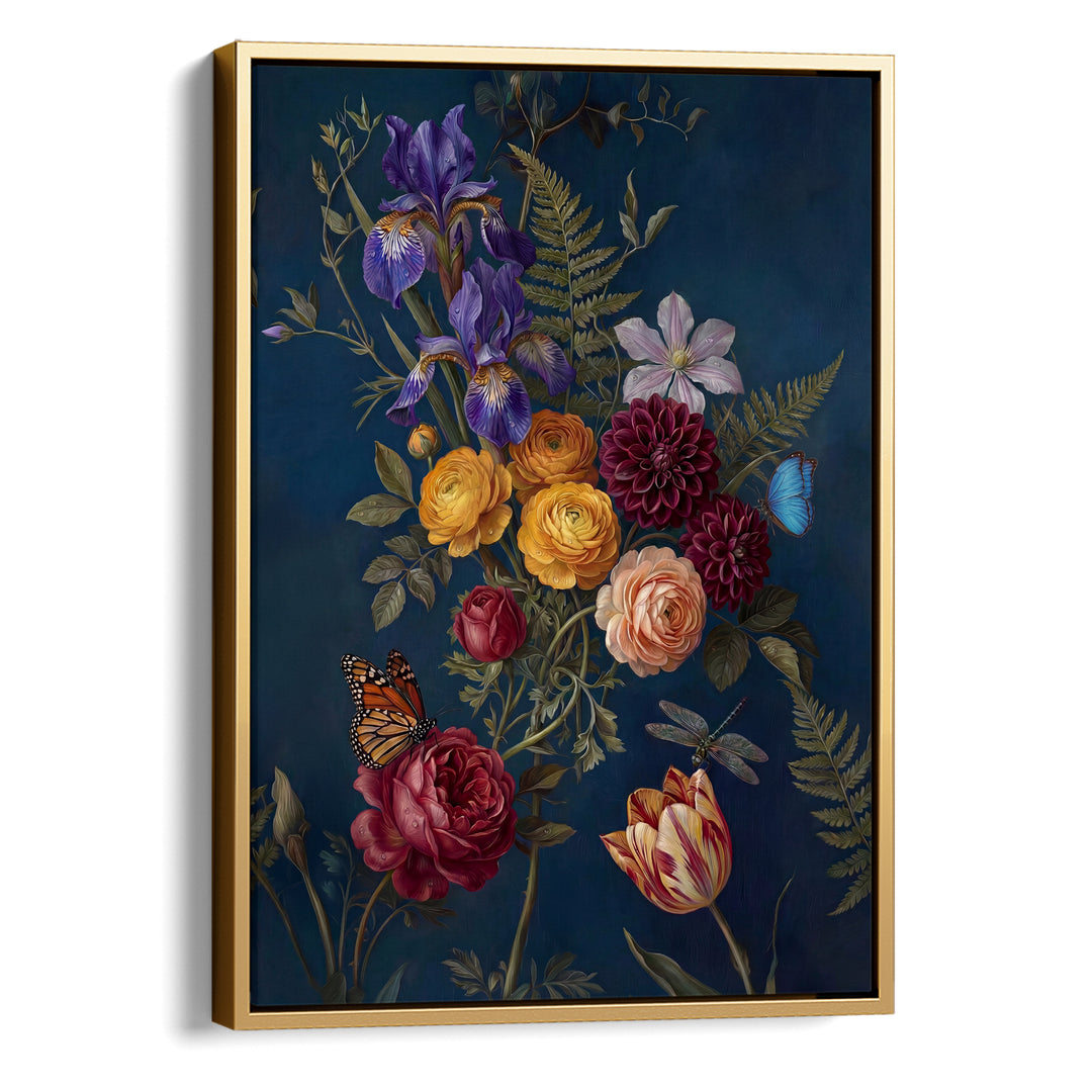 Indigo Botanical Print Wall Art Bilge Paksoylu