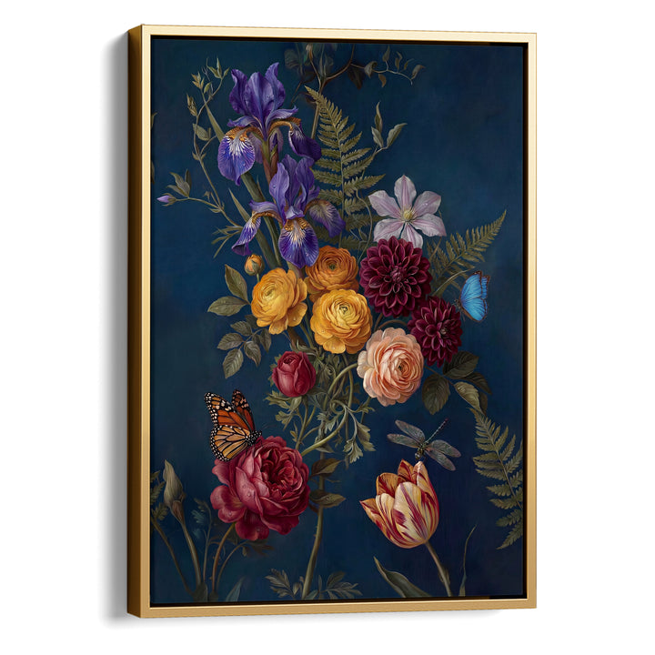 Indigo Botanical Print Wall Art Bilge Paksoylu