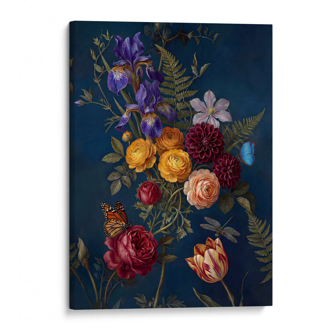 Indigo Botanical Print Wall Art Bilge Paksoylu