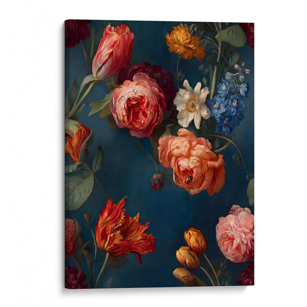 Indigo Bloom Print Wall Art Bilge Paksoylu