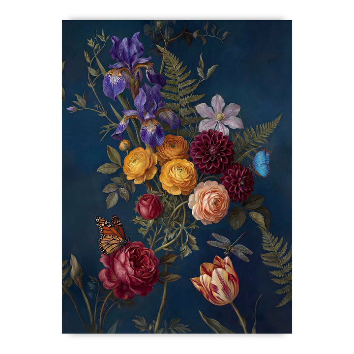 Indigo Botanical Print Wall Art Bilge Paksoylu