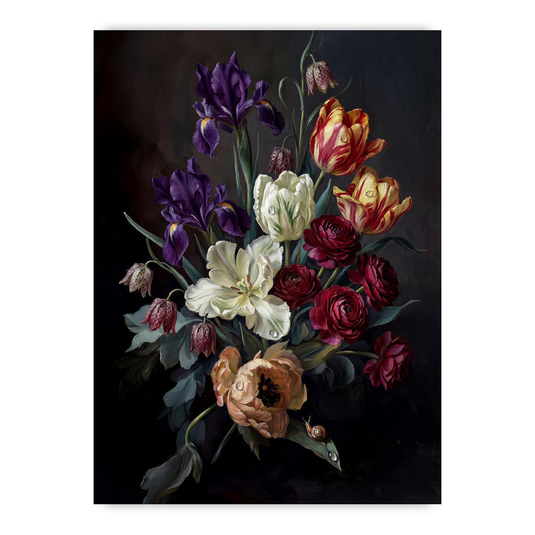 Iris Noir Print Wall Art Bilge Paksoylu