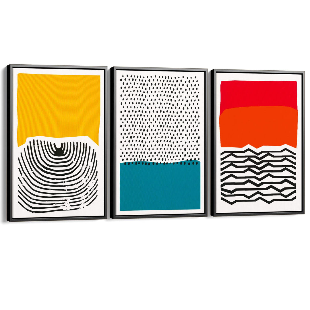 Modern Tribal Set of 3 Prints Wall Art Moncasso