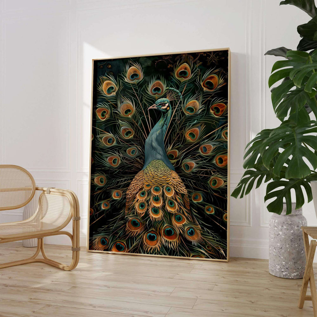 Vintage Peacock No1 Print Wall Art Moncasso