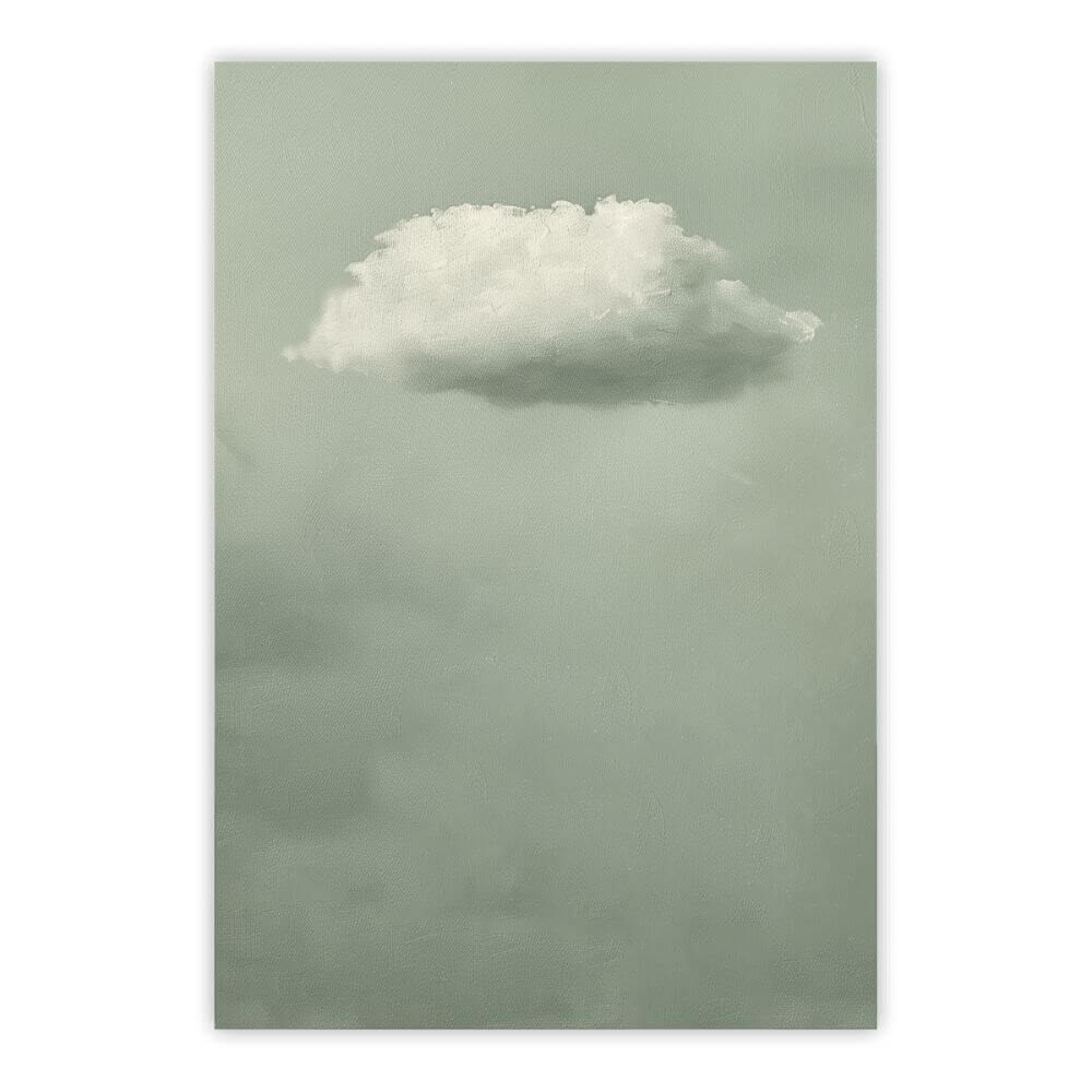 Sage Cloud Print Wall Art Moncasso