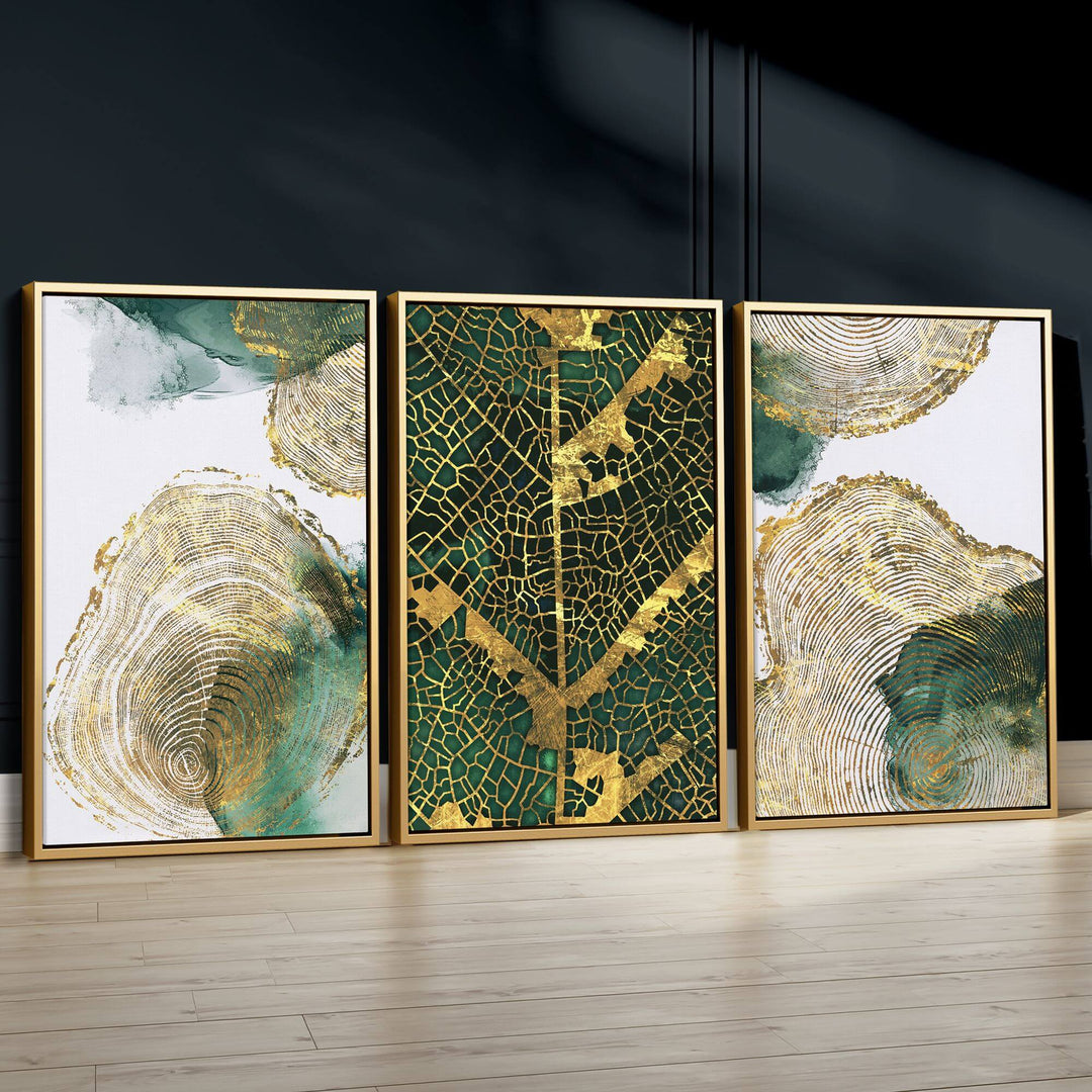 Golden Section Set of 3 Prints Wall Art Moncasso