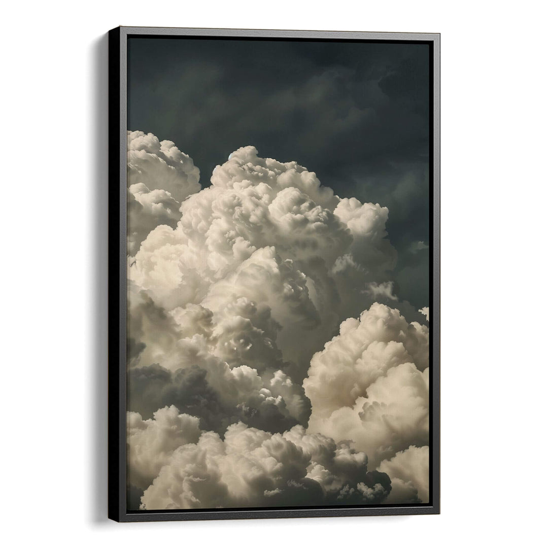 Vintage Billowing Clouds Print Wall Art Moncasso