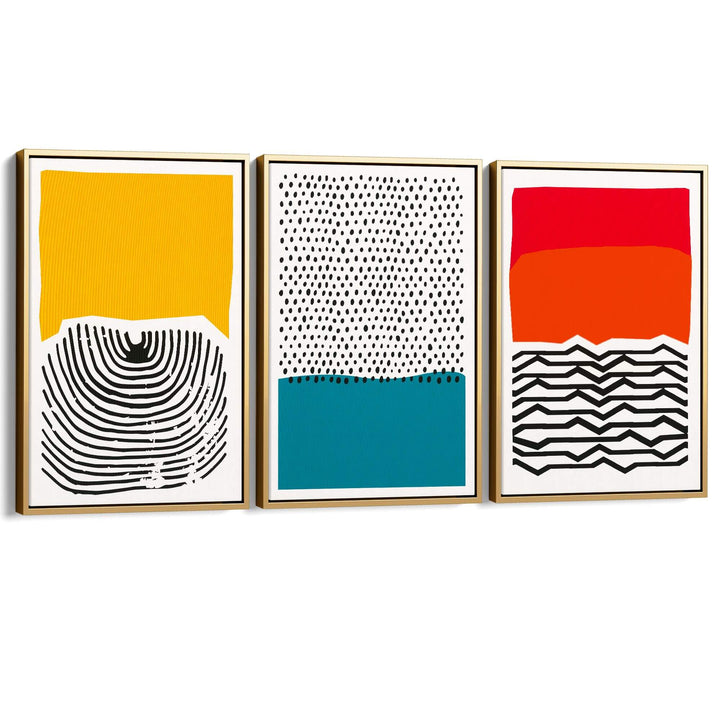 Modern Tribal Set of 3 Prints Wall Art Moncasso