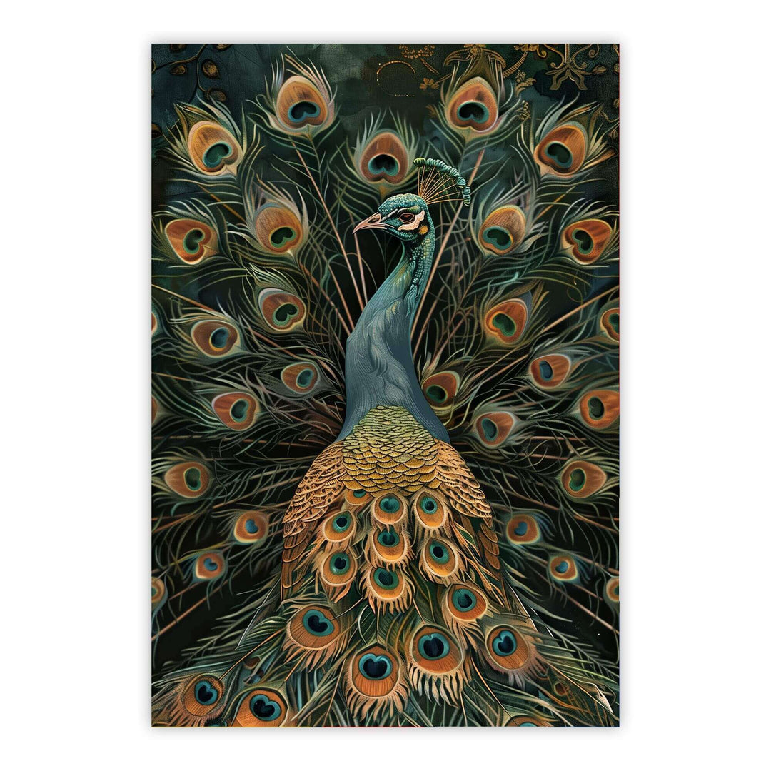 Vintage Peacock No1 Print Wall Art Moncasso