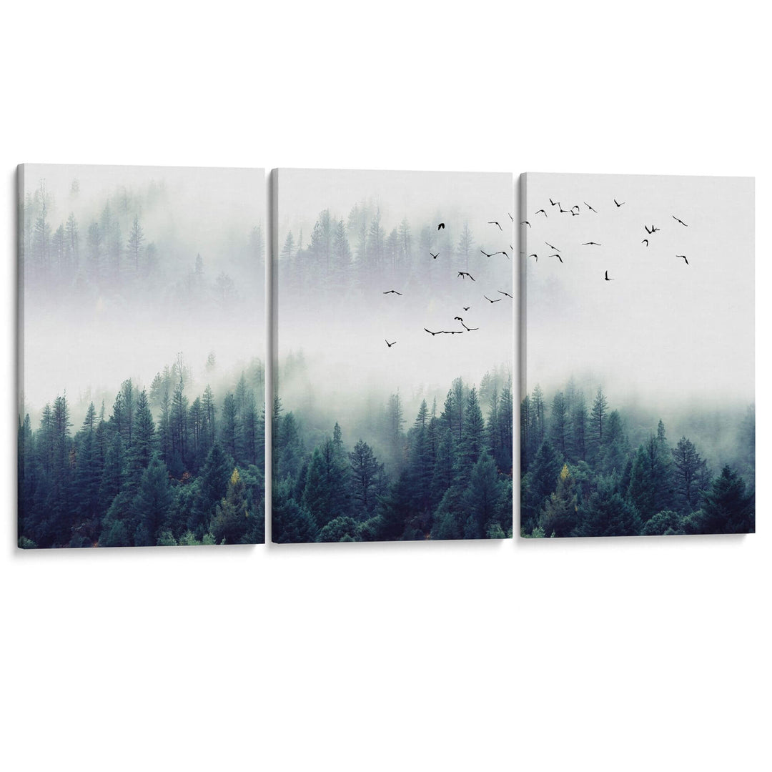 Forest Mist Set of 3 Prints Wall Art Moncasso