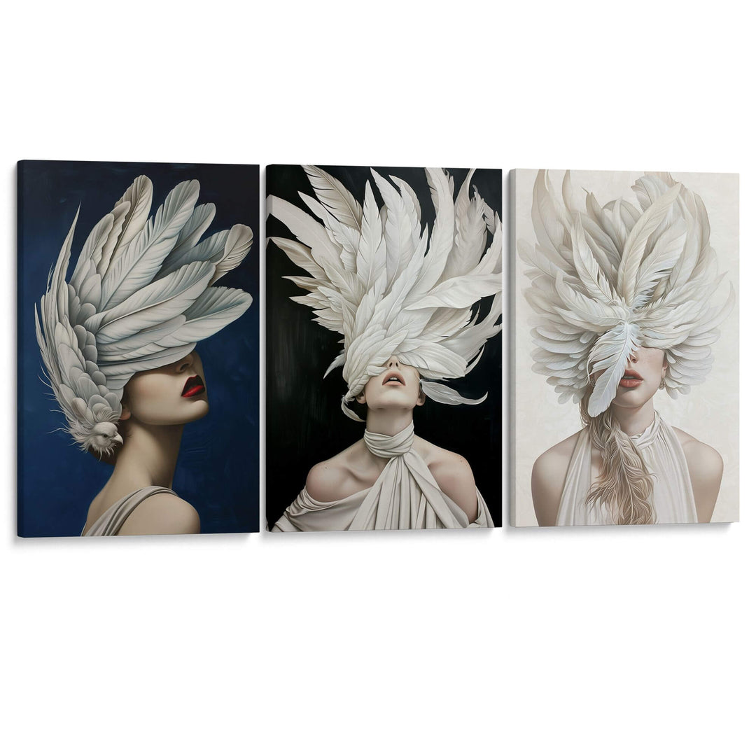 Whispers Set of 3 Prints Wall Art Moncasso