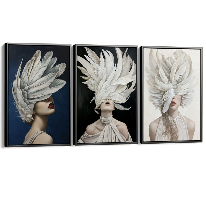 Whispers Set of 3 Prints Wall Art Moncasso