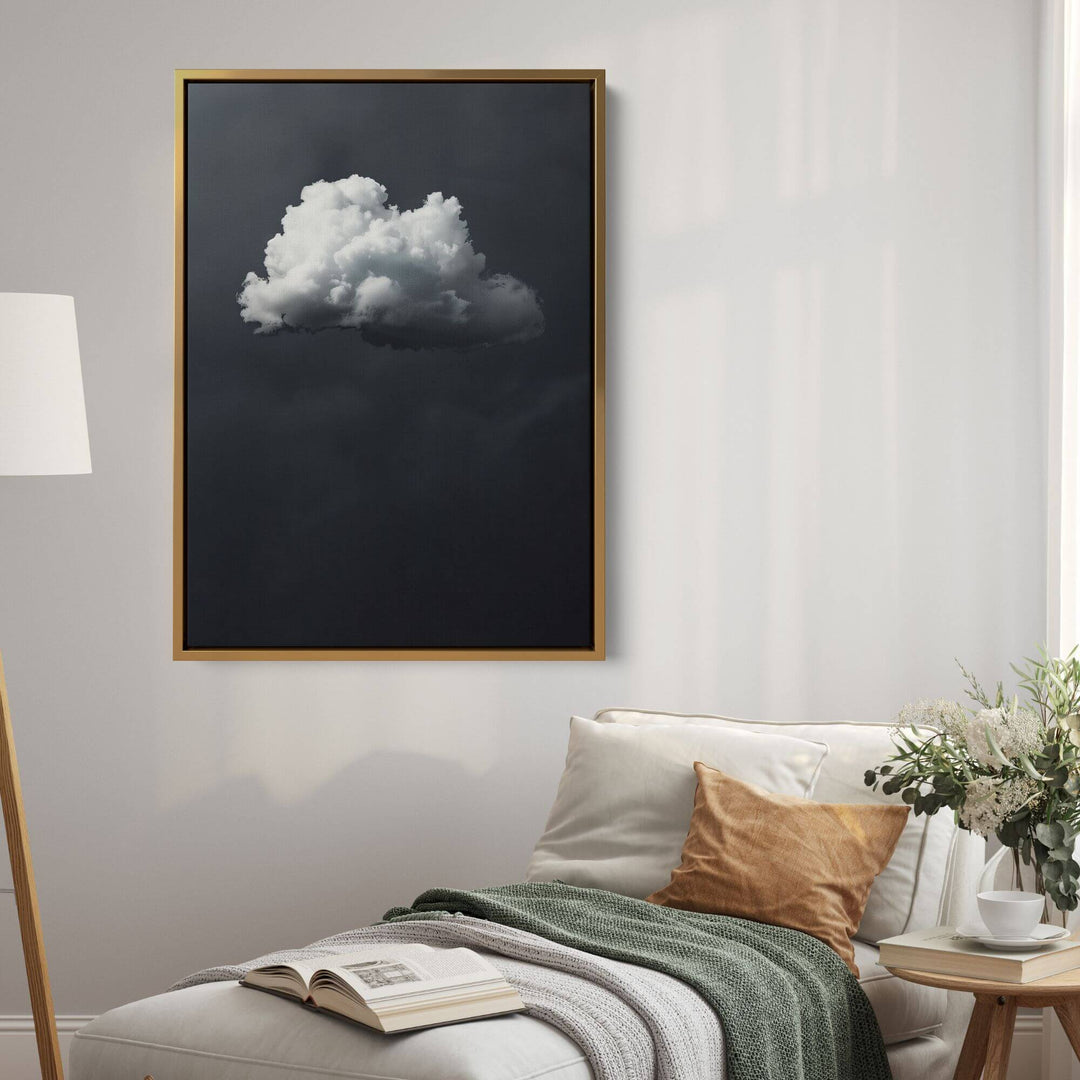 Grey Cloud Print Wall Art Moncasso
