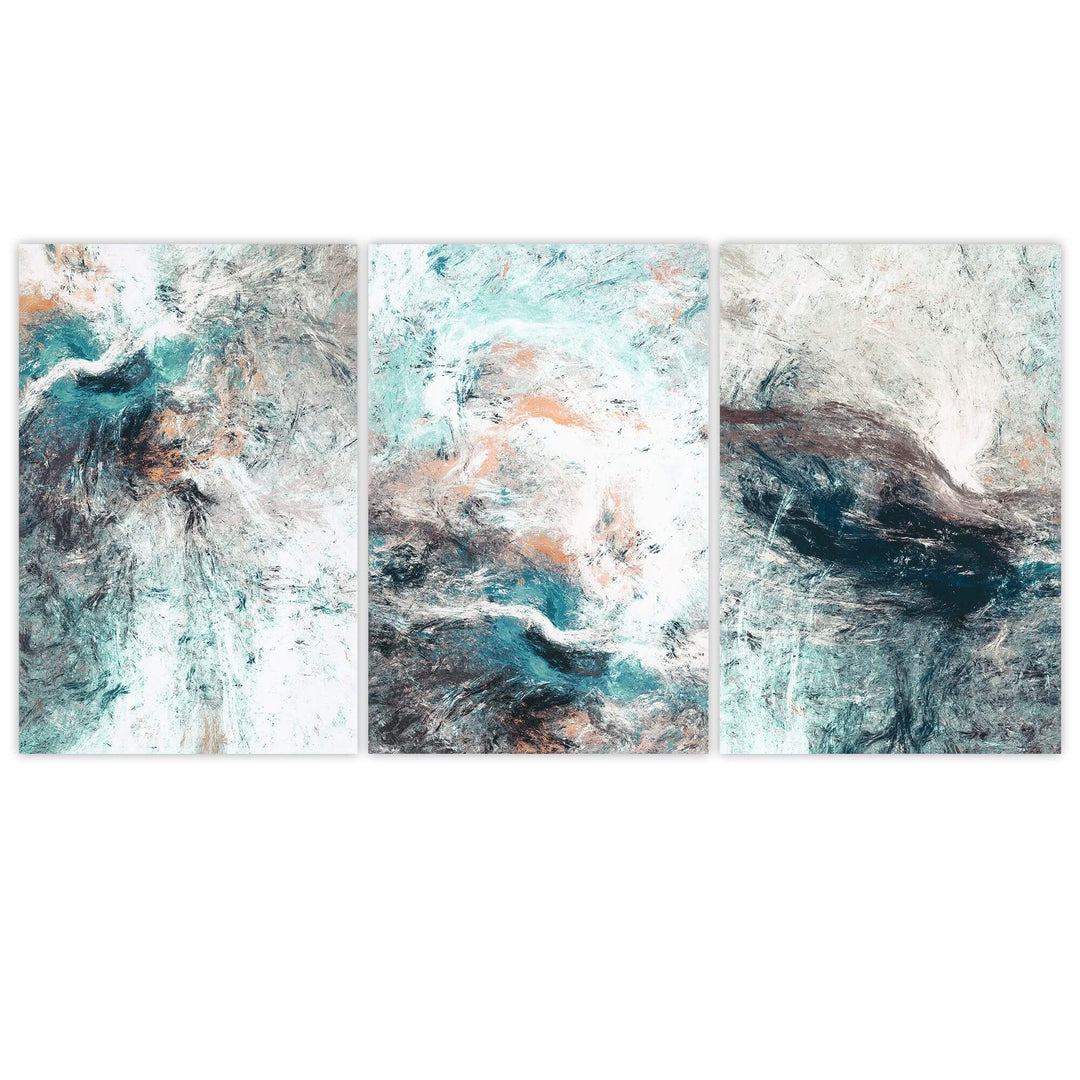 Ocean Storm Set of 3 Prints Wall Art Moncasso