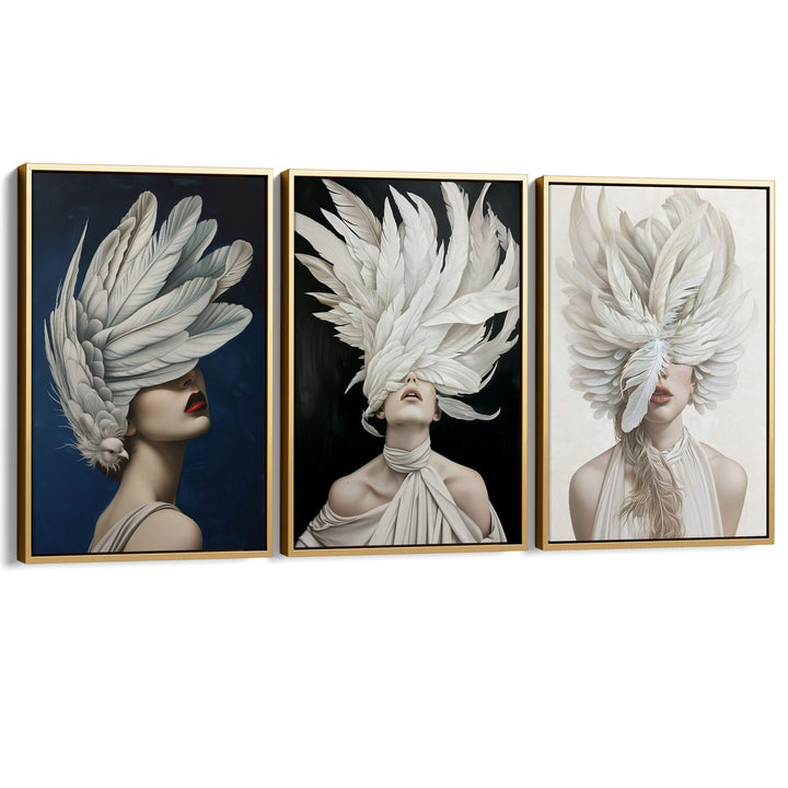 Whispers Set of 3 Prints Wall Art Moncasso