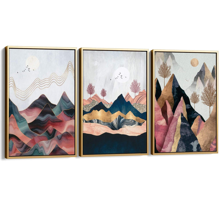 Peruvian Mountain Set of 3 Prints Wall Art Moncasso