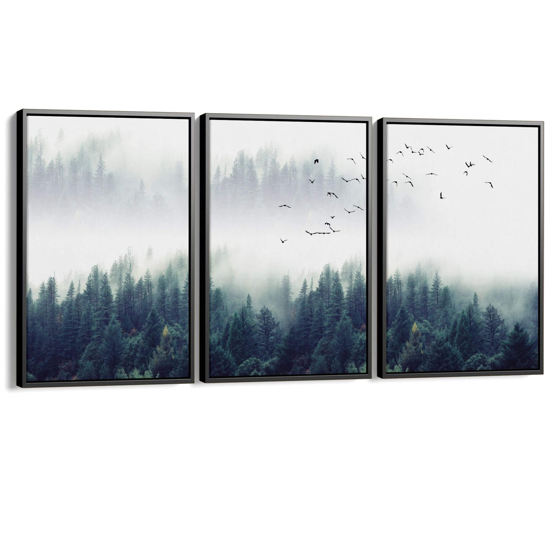 Forest Mist Set of 3 Prints Wall Art Moncasso