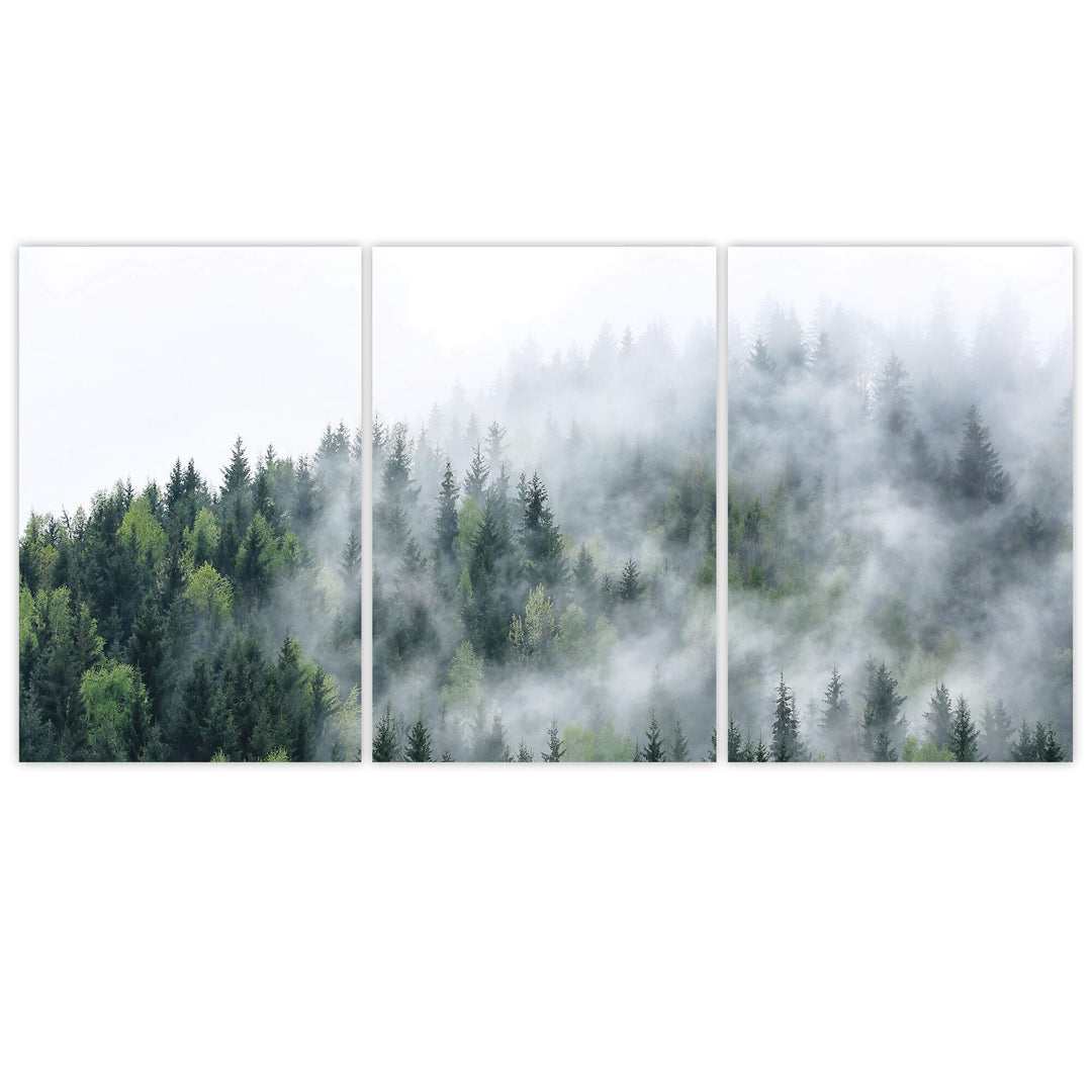 Nordic Forest Set of 3 Prints Wall Art Moncasso