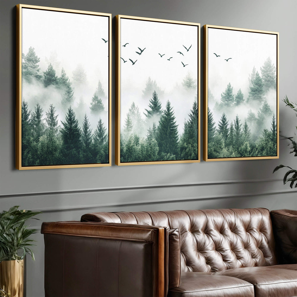 Above the Evergreens Set of 3 Prints Wall Art Moncasso