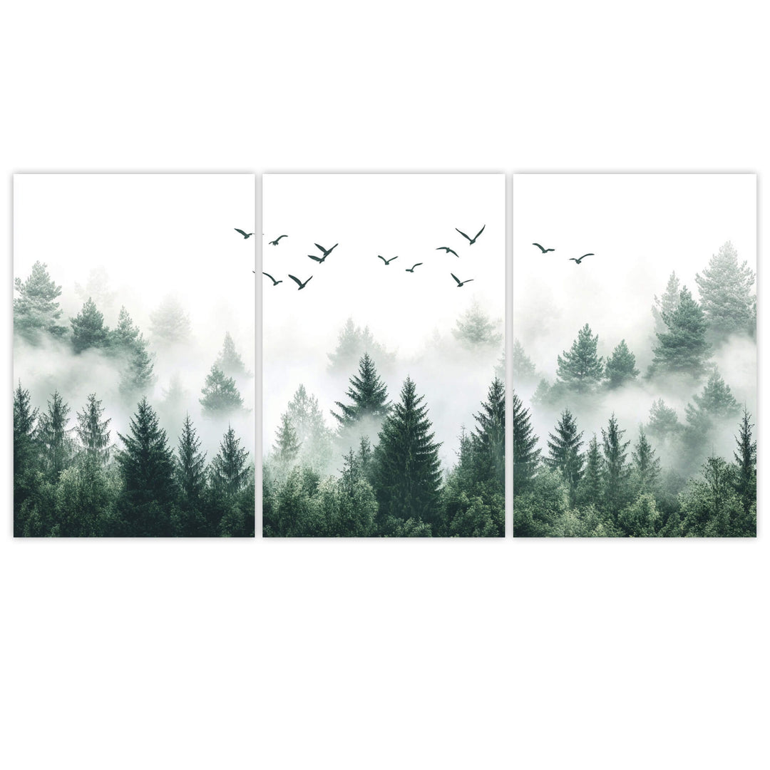Above the Evergreens Set of 3 Prints Wall Art Moncasso