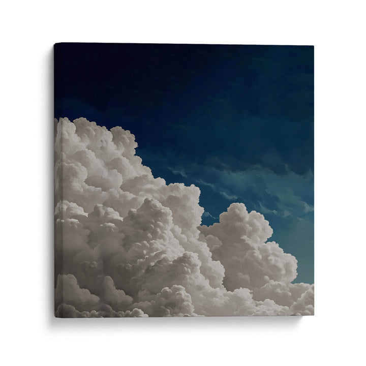 Billowing Blue Clouds Square Print Wall Art Moncasso
