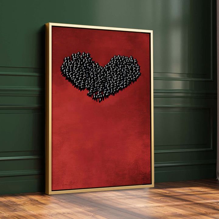 Blackbird Heart Print Wall Art Moncasso
