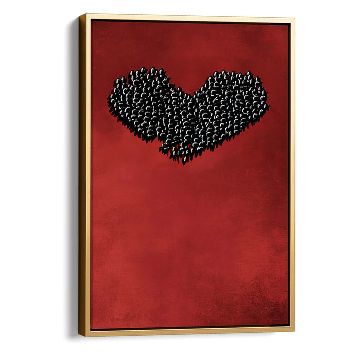 Blackbird Heart Print Wall Art Moncasso