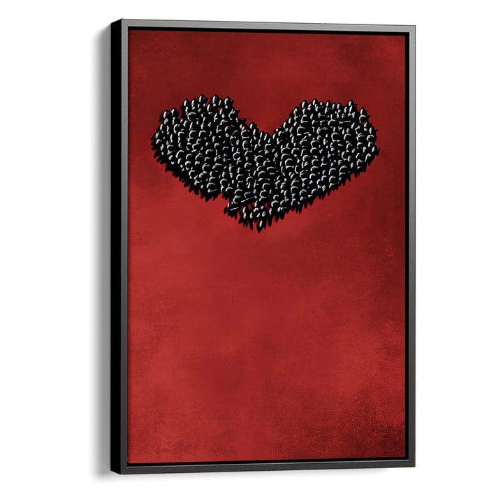Blackbird Heart Print Wall Art Moncasso