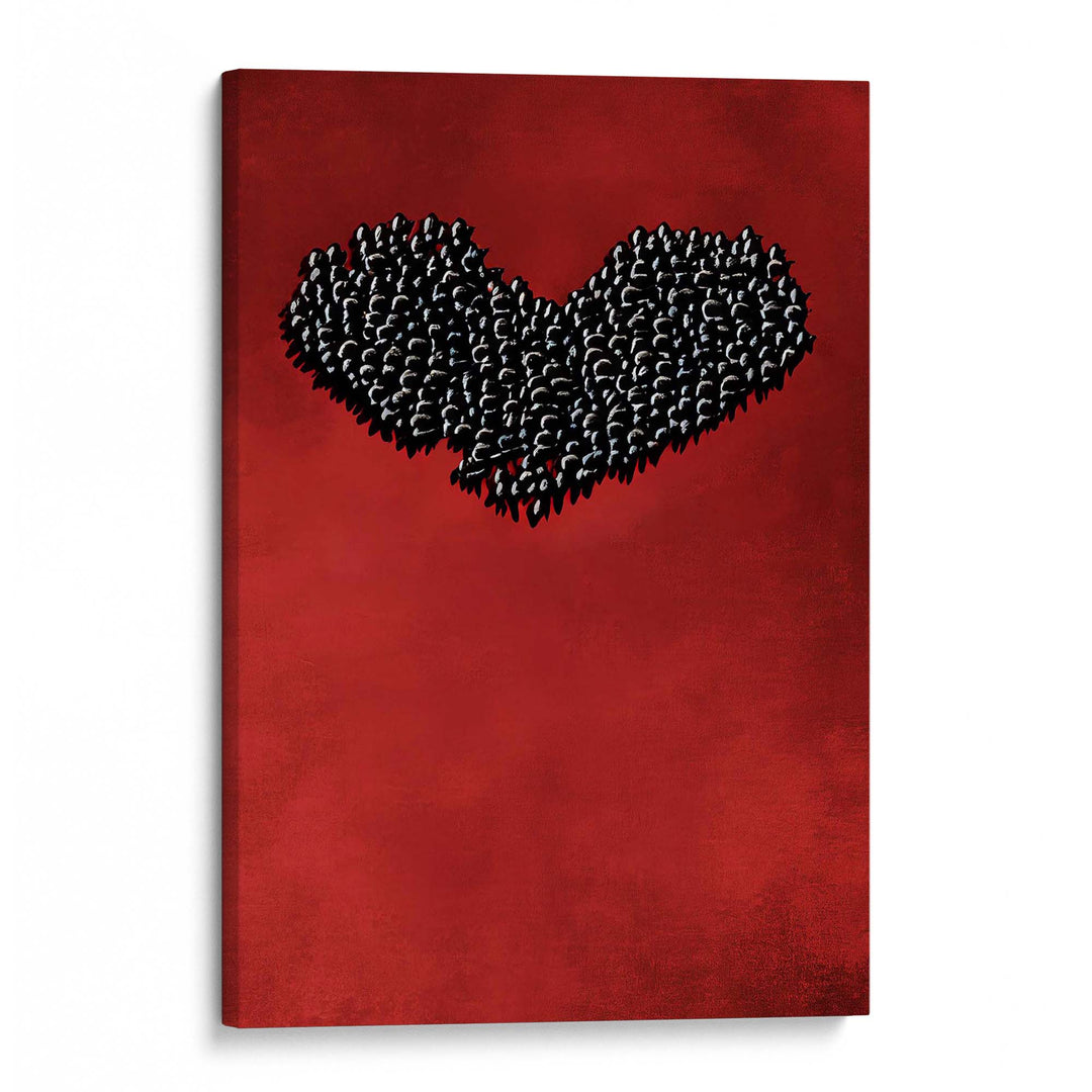 Blackbird Heart Print Wall Art Moncasso