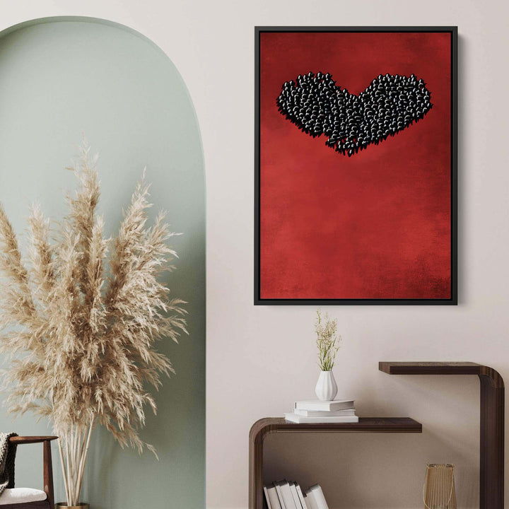 Blackbird Heart Print Wall Art Moncasso