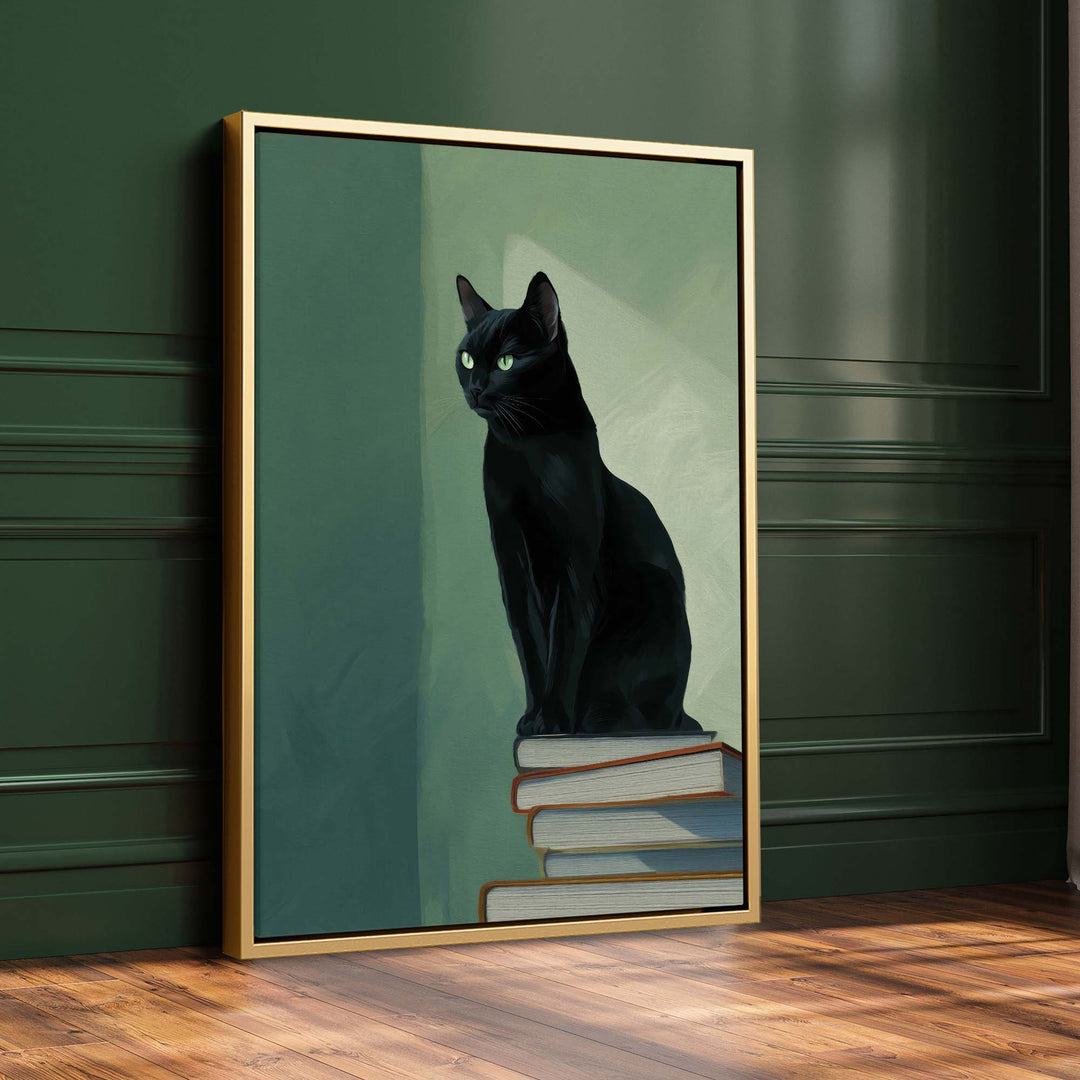 The Scholar's Cat Print Wall Art Moncasso