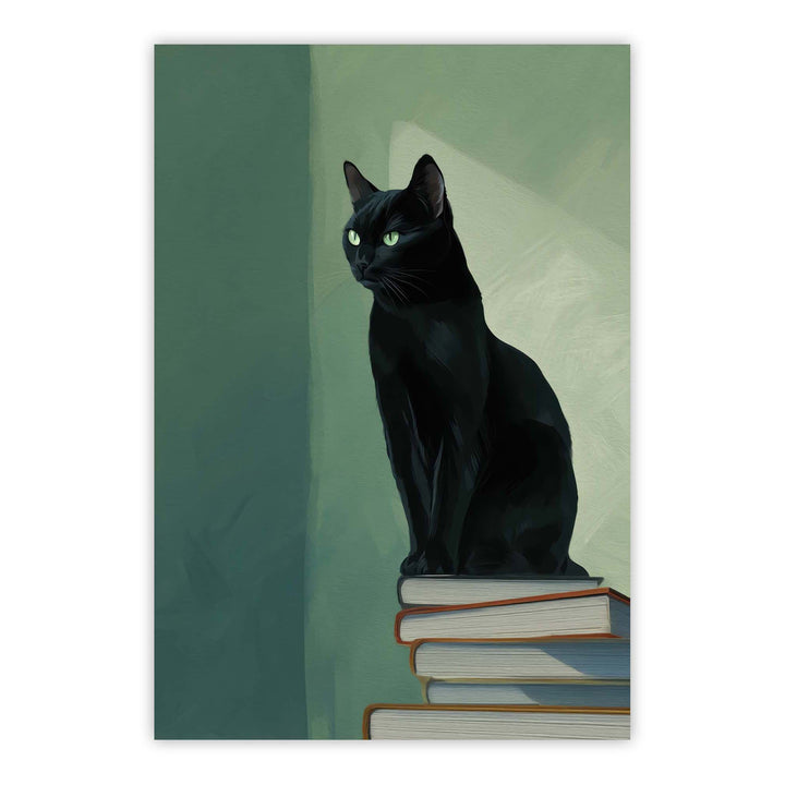 The Scholar's Cat Print Wall Art Moncasso