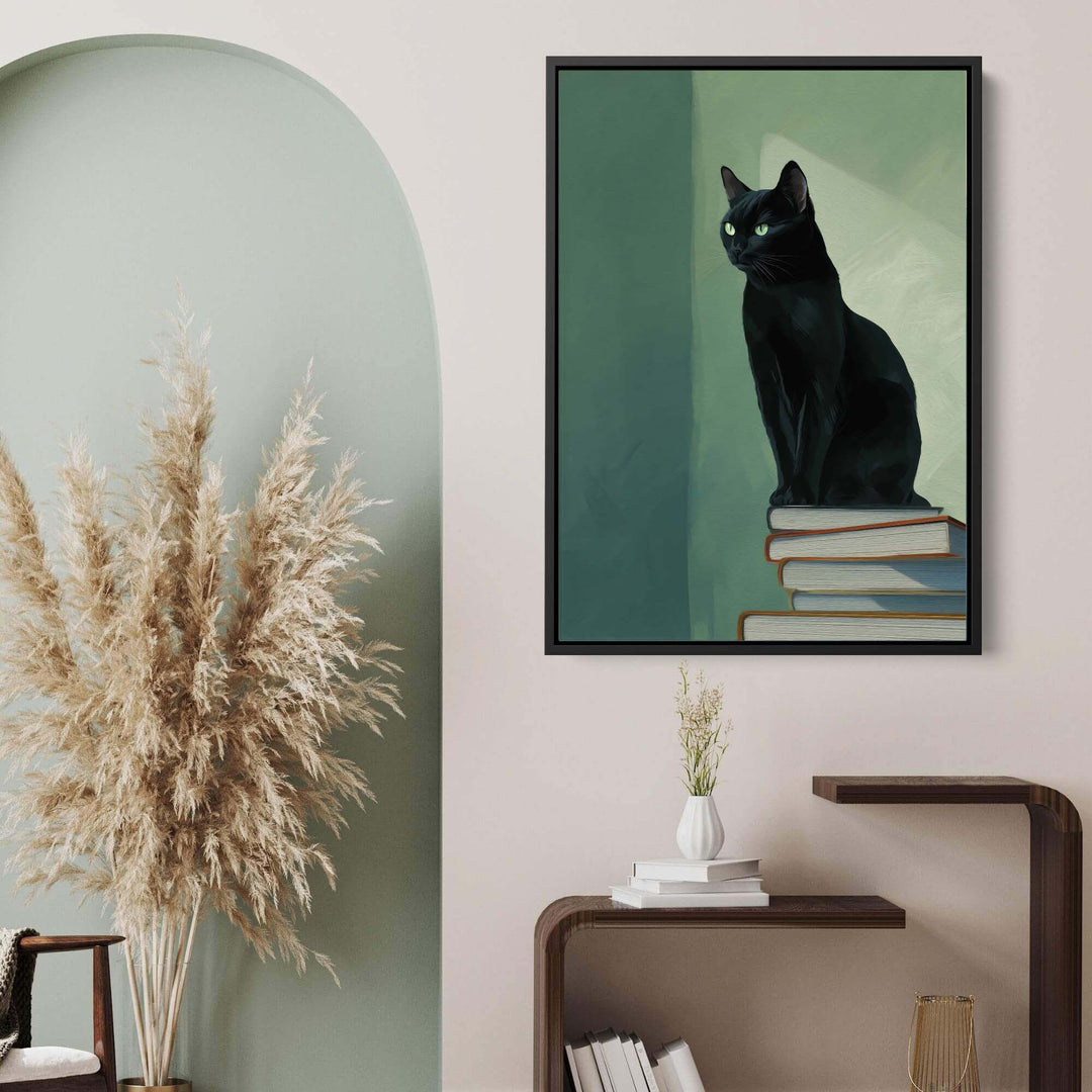The Scholar's Cat Print Wall Art Moncasso