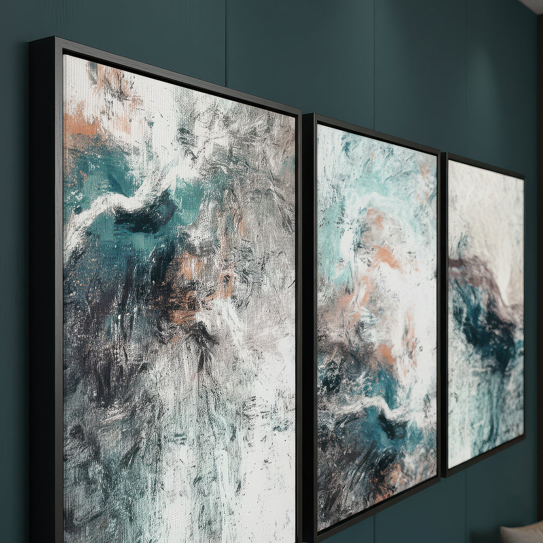 Ocean Storm Set of 3 Prints Wall Art Moncasso