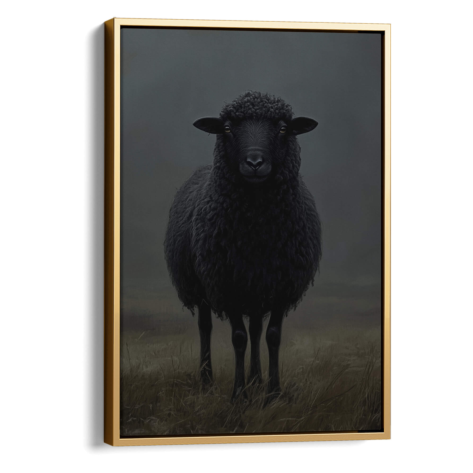 Black Sheep Print | Large Canvas Animal Wall Art for Maximalist