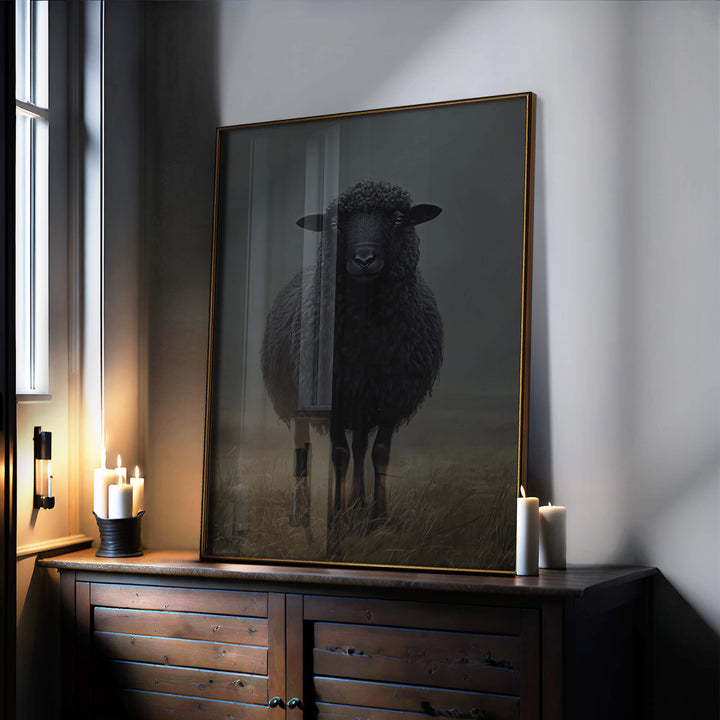 Black Sheep Print Wall Art Moncasso