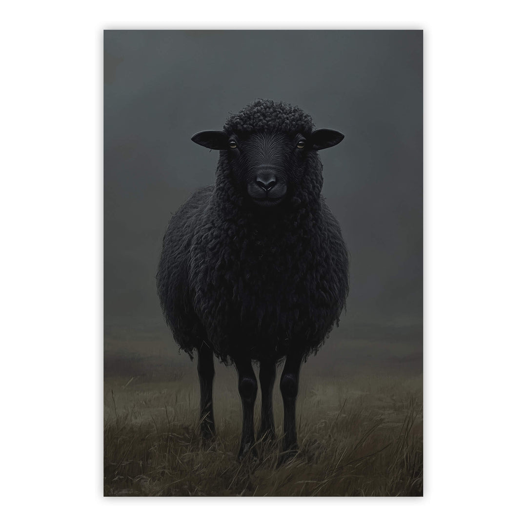 Black Sheep Print Wall Art Moncasso