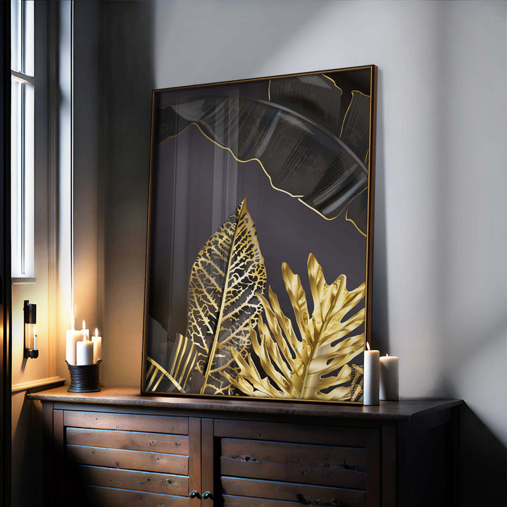 Golden Palm Print