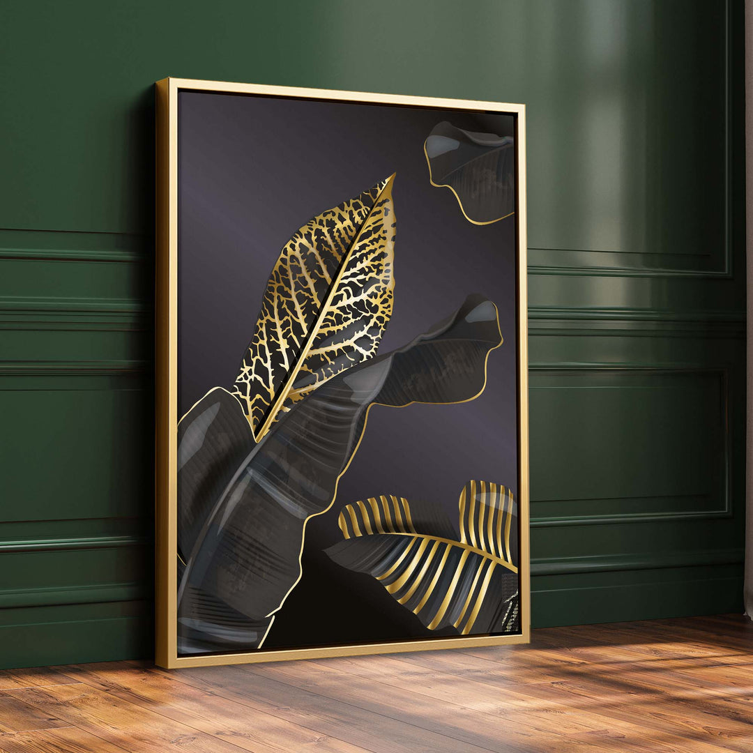 Golden Foliage Print