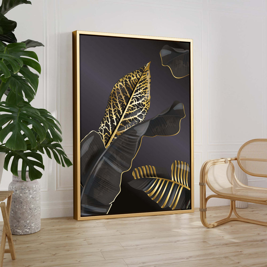 Golden Foliage Print