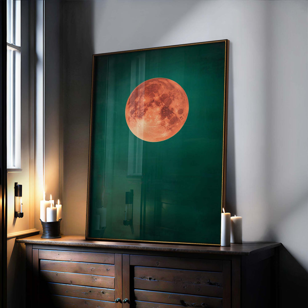 Bloodmoon Print Wall Art Moncasso