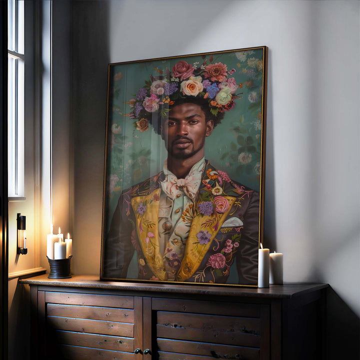 Blooming Gentleman Print Wall Art Moncasso