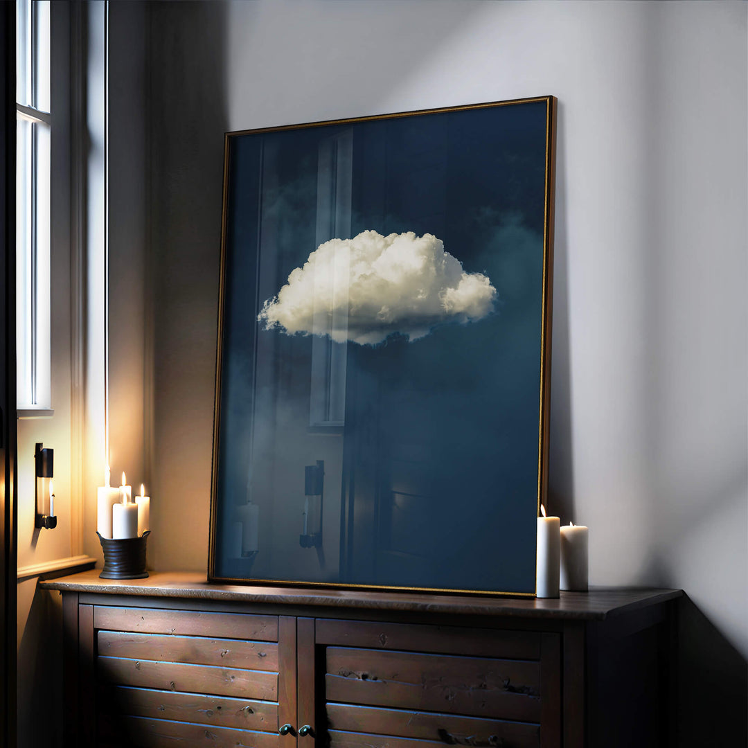 Blue Cloud No2 Print Wall Art Moncasso