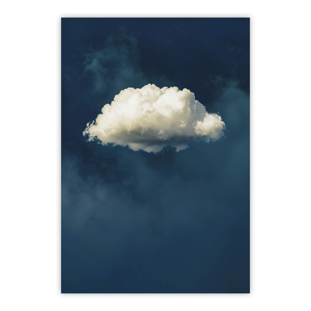 Blue Cloud No2 Print Wall Art Moncasso