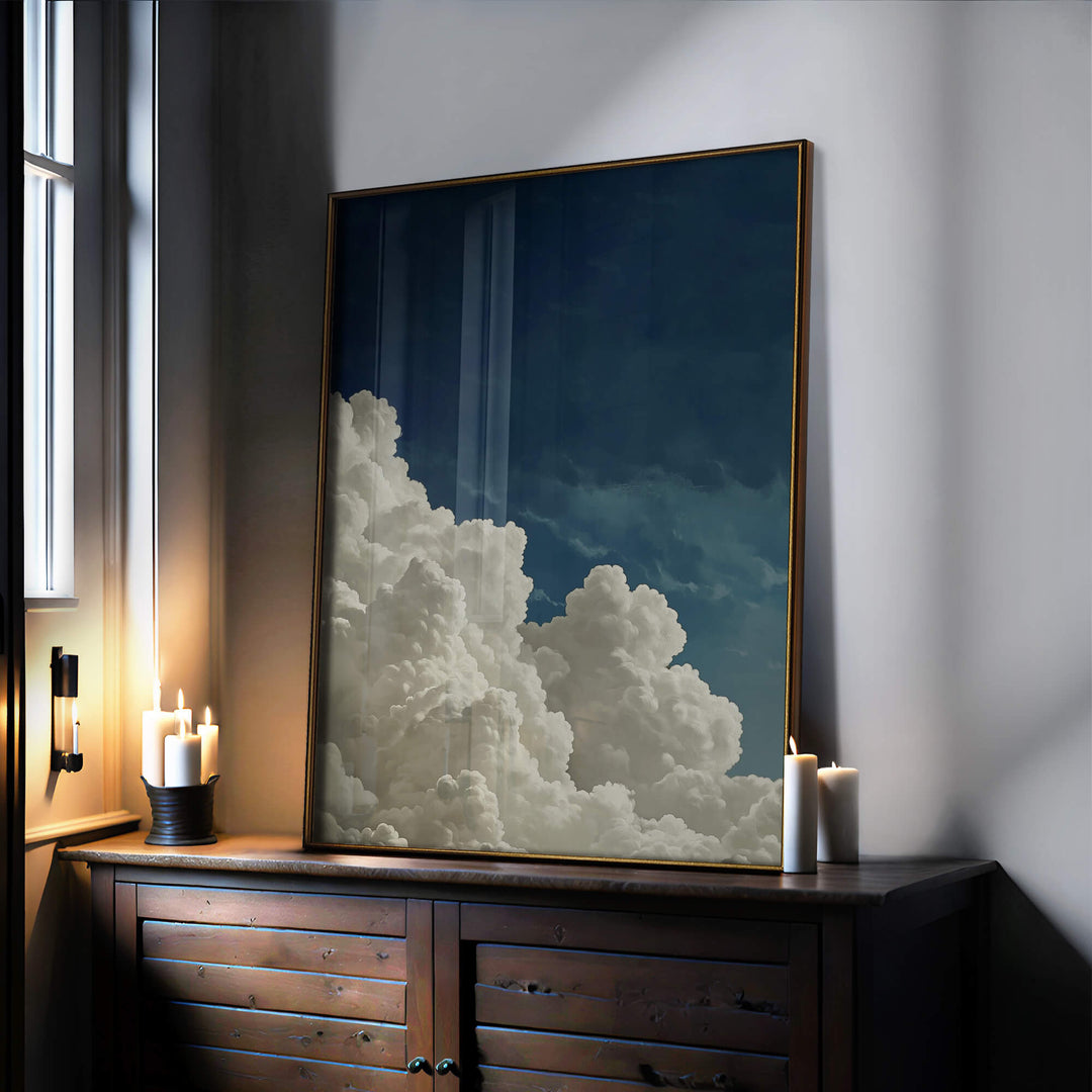 Blue Cloud No3 Print Wall Art Moncasso