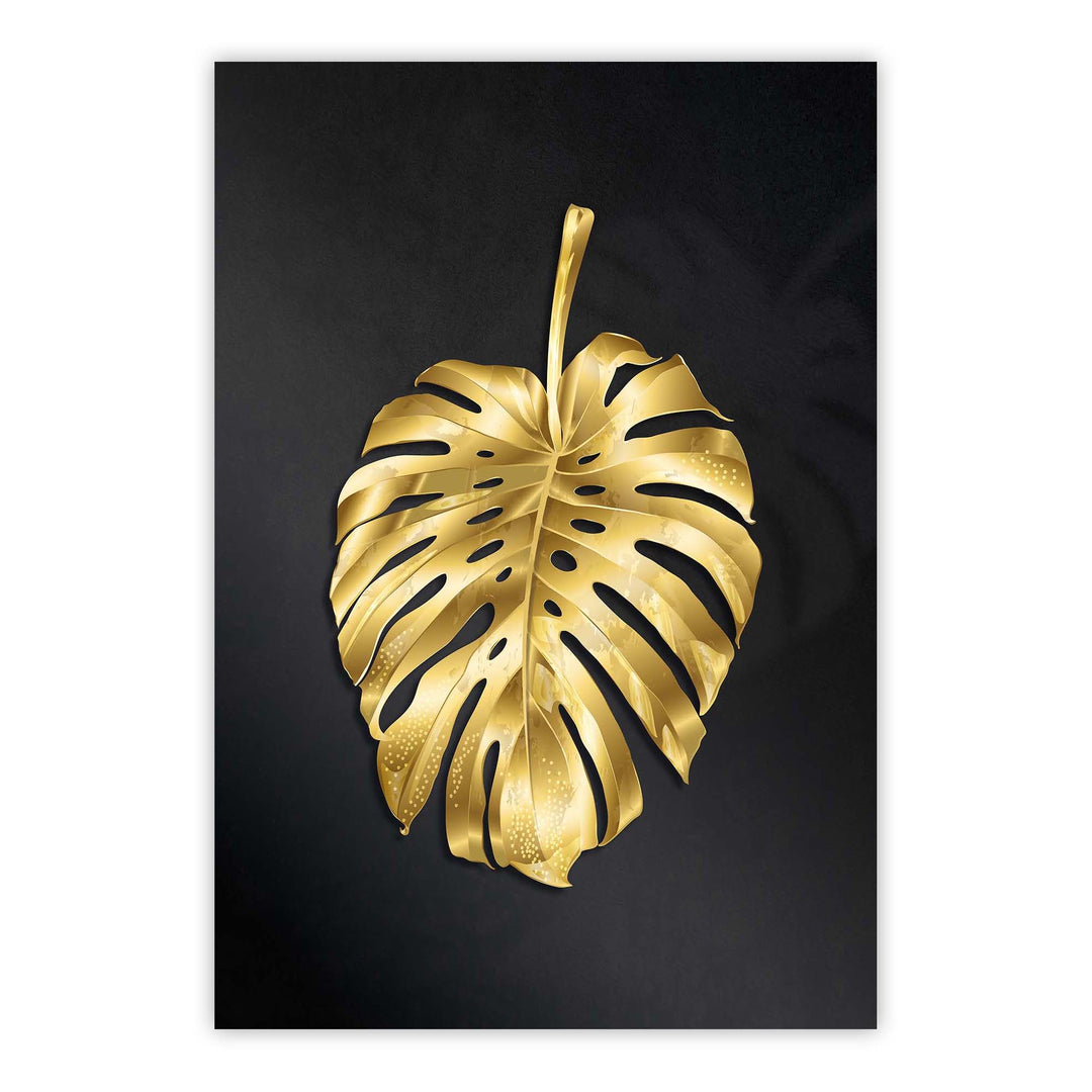 Golden Monstera Print